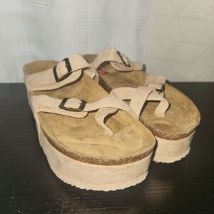 Unionbay Pink Gemini Women's Footbed Slide Sandal Platform Size 8M